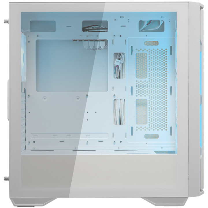 Кутия за компютър Cougar Uniface RGB, Mid Tower, Mesh Front Panel, 4 x 120mm ARGB Fans, TG Left Panel, White - CGR-5C78W-RGB