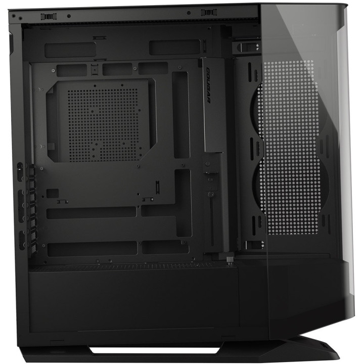 Кутия за компютър Cougar FV270, Mid tower, Tempered, Curved Glass Perimeter, Up to 9 Fans (1x120mm RGB), Black - CGR-58M6B