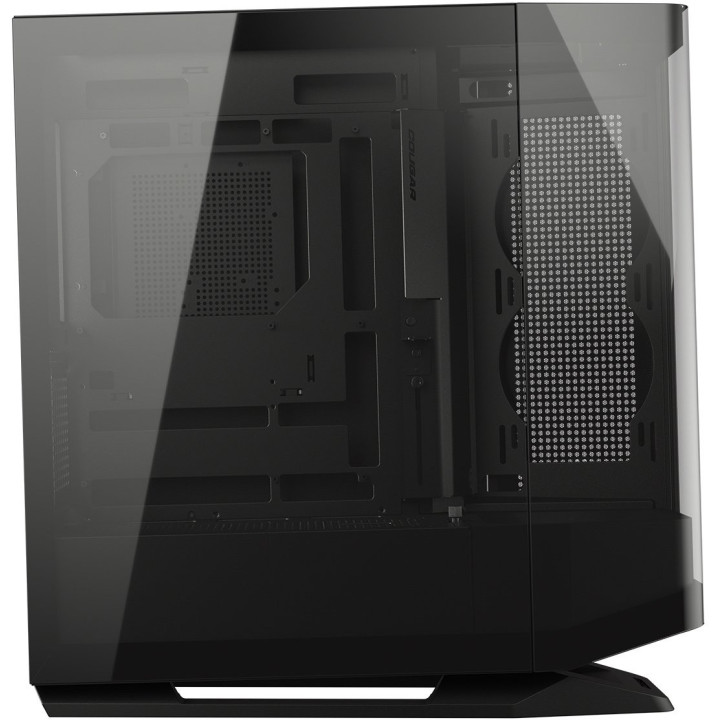 Кутия за компютър Cougar FV270, Mid tower, Tempered, Curved Glass Perimeter, Up to 9 Fans (1x120mm RGB), Black - CGR-58M6B