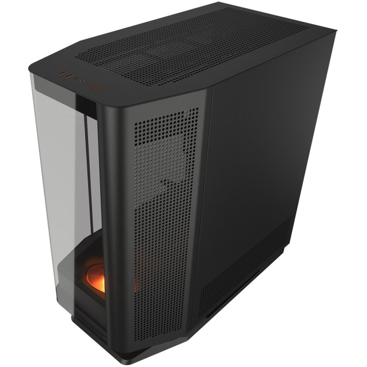 Кутия за компютър Cougar FV270, Mid tower, Tempered, Curved Glass Perimeter, Up to 9 Fans (1x120mm RGB), Black - CGR-58M6B