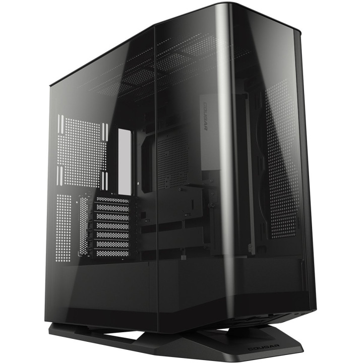 Кутия за компютър Cougar FV270, Mid tower, Tempered, Curved Glass Perimeter, Up to 9 Fans (1x120mm RGB), Black - CGR-58M6B