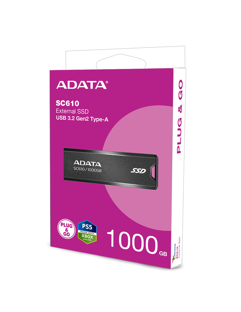 Външно SSD диск Adata TB SC610 RED - SC610-1000G-CBK/RD