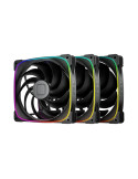 Комплект вентилатори Geometric Future 3-in-1 140mm, Squama 2503B-14 Black - GEO-2503B-14-PACK