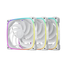 Комплект вентилатори Geometric Future 3-in-1 140mm Squama 2503W-14 White - GEO-2503W-14-PACK