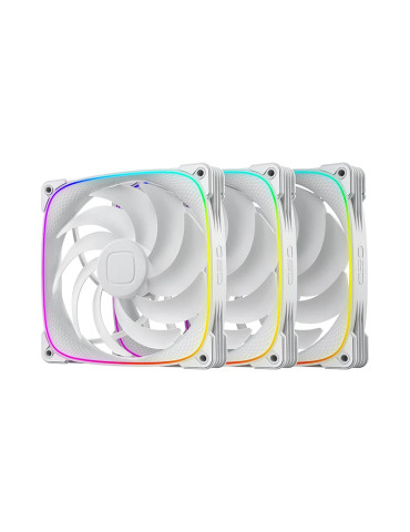 Комплект вентилатори Geometric Future 3-in-1 140mm Squama 2503W-14 White - GEO-2503W-14-PACK