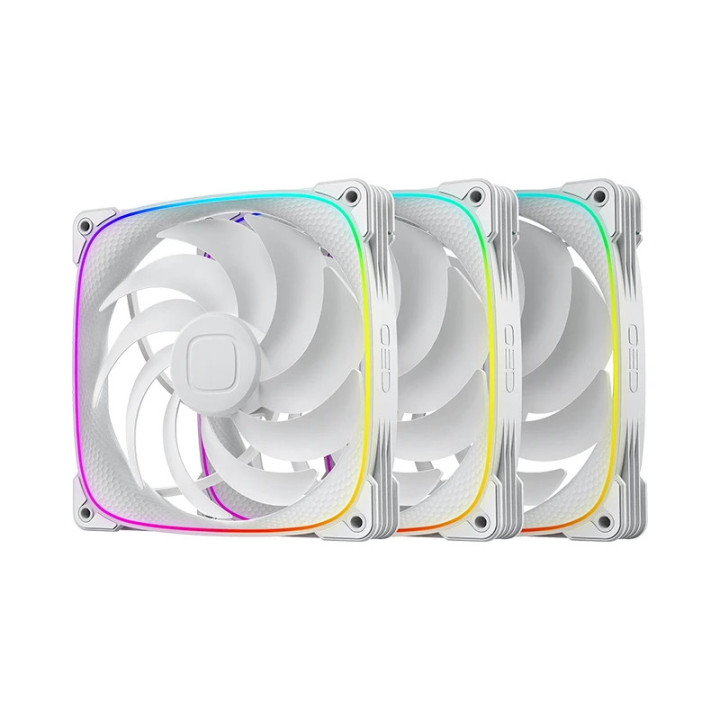 Комплект вентилатори Geometric Future 3-in-1 140mm Squama 2503W-14 White - GEO-2503W-14-PACK
