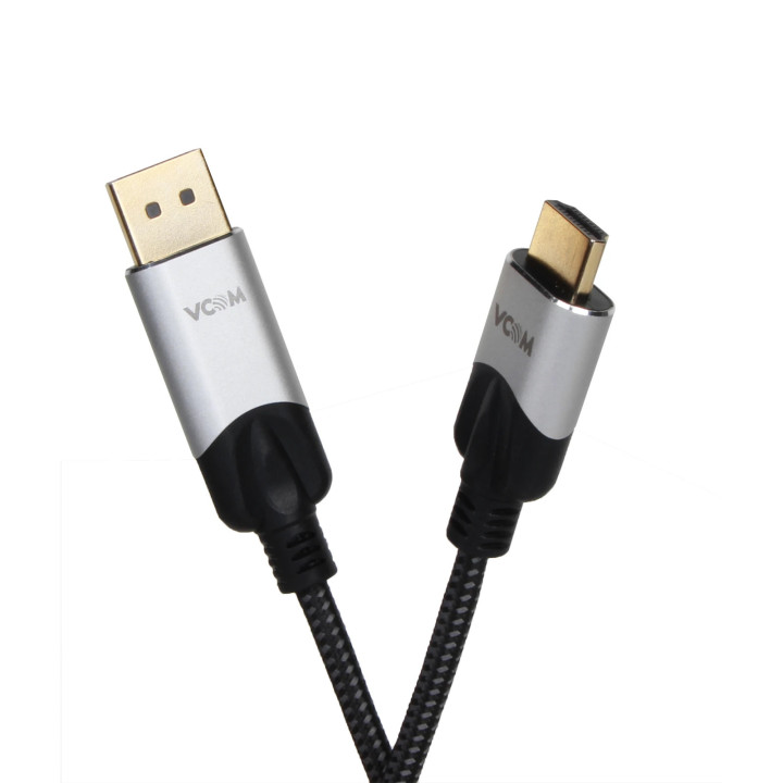 Кабел Vcom Display Port M / HDMI M - 4K 60Hz - CG608M-1.8m