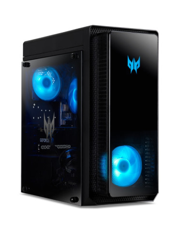Геймърски компютър Acer Predator PO3-655, Intel Core i5-14400F, 32GB DDR5 RAM, 1TB SSD, NVIDIA GeForce RTX 4060 Ti 8GB GDDR6, WLAN 6E, AX & BT6E - DG.E47EX.005