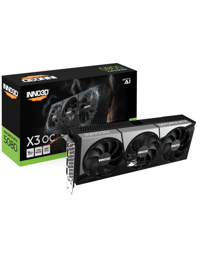 Видео карта Inno3D GeForce RTX 5080 16GB GDDR7 X3 OC - N50803-16D7X-17603930