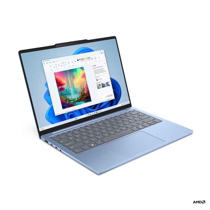 Лаптоп Lenovo IdeaPad 5 SLIM 13, AMD Ryzen 5 7535HS, 13.3" WUXGA IPS 400nits Anti-glare, 100% sRGB, 16GB RAM, 1TB SSD, Integrated AMD Radeon 660M, светло син - 83J20013BM