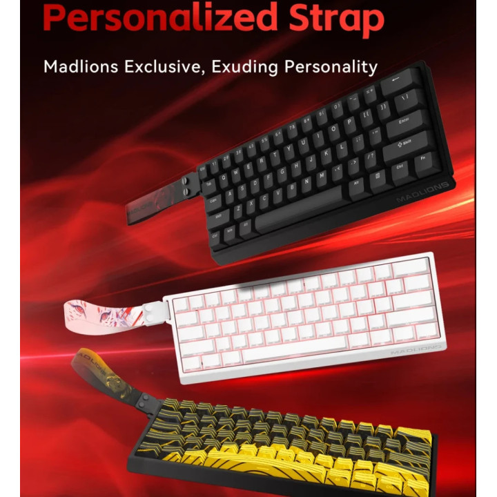 Професионална геймърска механична клавиатура Madlions MAD 60 HE RGB, 1K, Magnetic Amber Pro Switches, Black - MAD-60-HE-RGB-BK