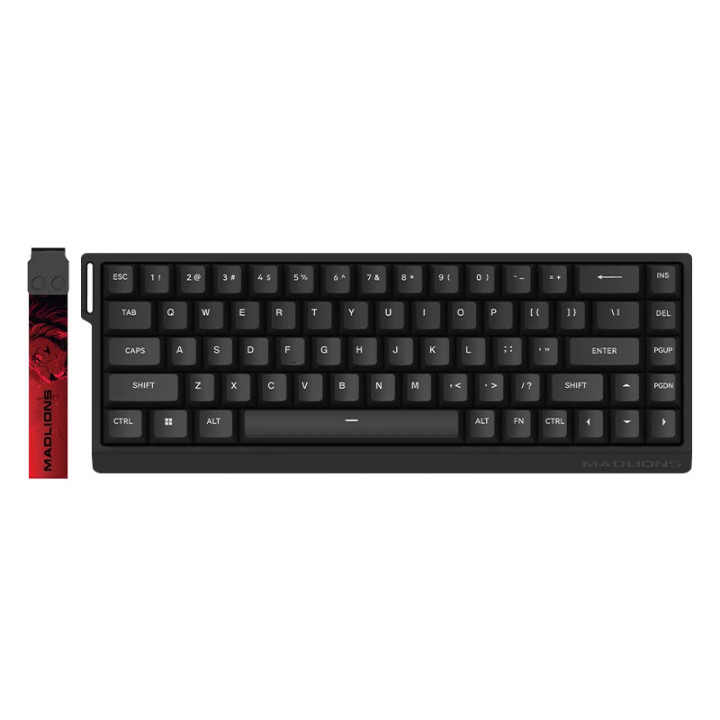 Професионална геймърска механична клавиатура Madlions MAD 68 HE RGB, 1K, Magnetic Amber Pro Switches, Black - MAD-68-HE-RGB-BK