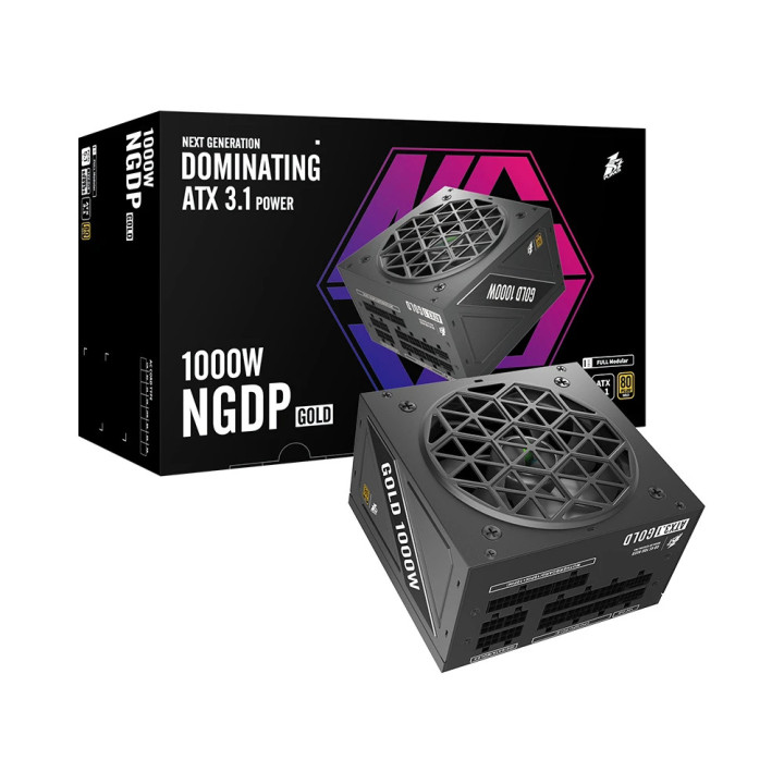 Модулно захранване 1stPlayer 1000W Gold,ATX 3.1, PCIe 5.1 - HA-1000BA4