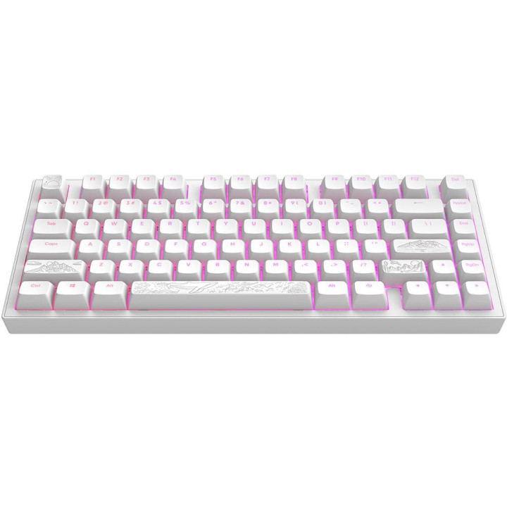 Геймърскa механична клавиатура Dark Project ALU81A Terra Nostra White RGB - DPKB_NOSTRA_81_ANSI_WHITE