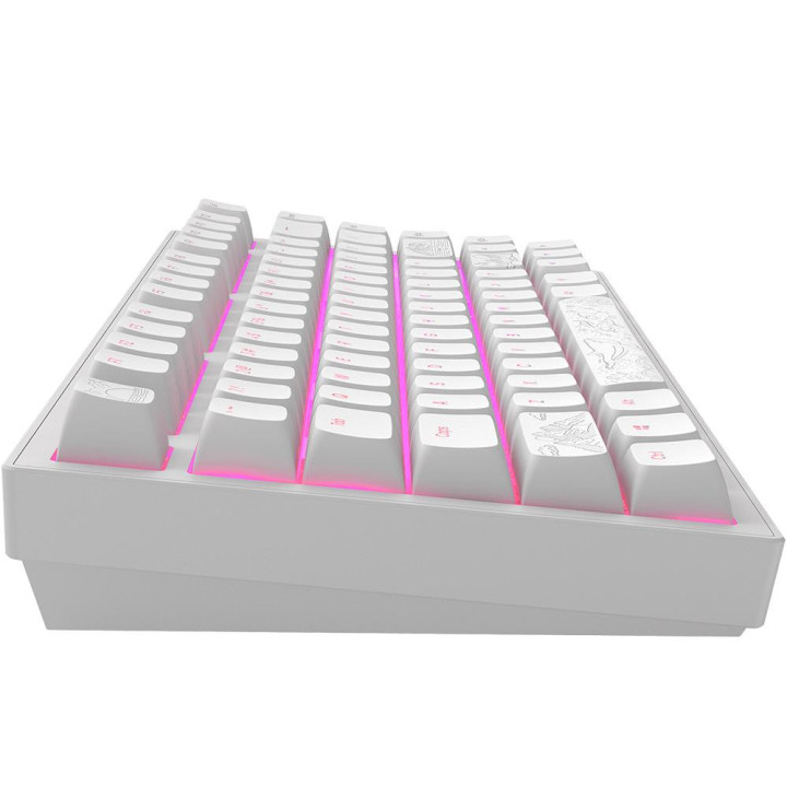 Геймърскa механична клавиатура Dark Project ALU81A Terra Nostra White RGB - DPKB_NOSTRA_81_ANSI_WHITE