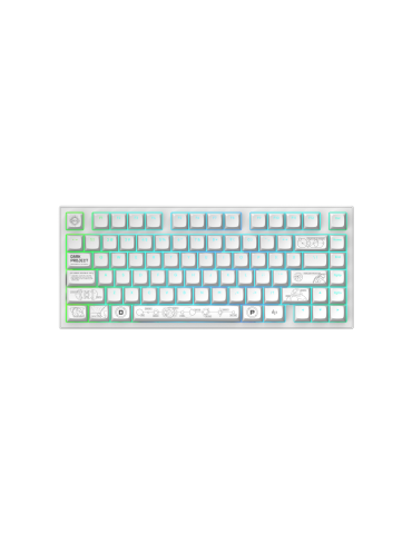 Геймърска клавиатура Геймърскa безжична клавиатура Dark Project ALU81A Terra Nova White RGB - DPKB_NOVA_81_ANSI_WHITE
