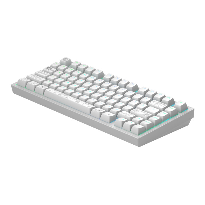 Геймърска клавиатура Геймърскa безжична клавиатура Dark Project ALU81A Terra Nova White RGB - DPKB_NOVA_81_ANSI_WHITE