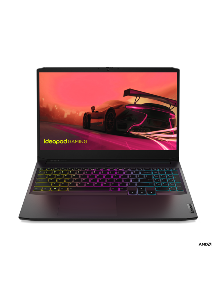 Лаптоп Lenovo IdeaPad GAMING 3, AMD Ryzen 5 5500H, 15.6" FHD IPS 300nits Anti-glare, 45% NTSC, 144Hz, 16GB RAM, 512GB SSD, NVIDIA GeForce RTX 2050 4GB - 82K20282BM