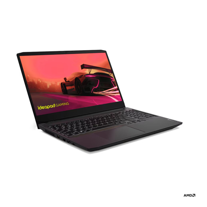 Лаптоп Lenovo IdeaPad GAMING 3, AMD Ryzen 5 5500H, 15.6" FHD IPS 300nits Anti-glare, 45% NTSC, 144Hz, 16GB RAM, 512GB SSD, NVIDIA GeForce RTX 2050 4GB - 82K20282BM