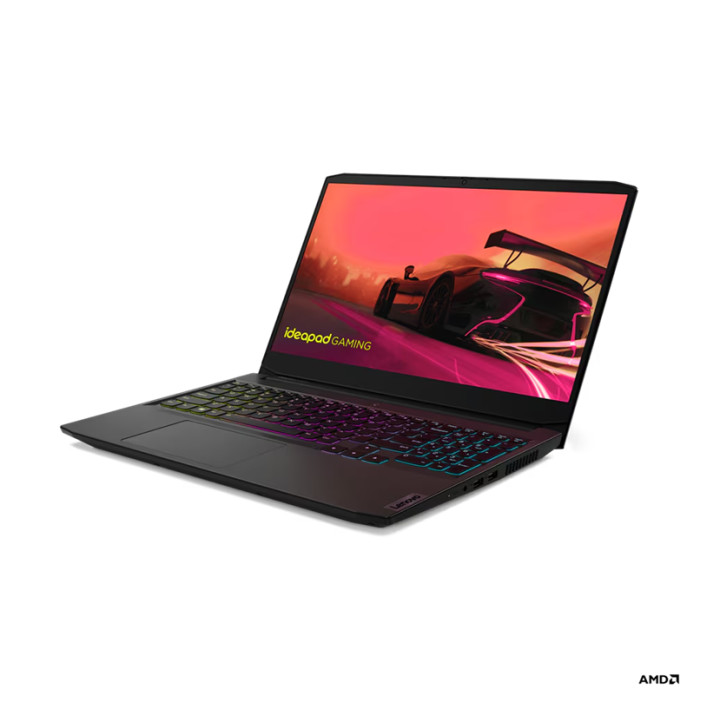 Лаптоп Lenovo IdeaPad GAMING 3, AMD Ryzen 5 5500H, 15.6" FHD IPS 300nits Anti-glare, 45% NTSC, 144Hz, 16GB RAM, 512GB SSD, NVIDIA GeForce RTX 2050 4GB - 82K20282BM
