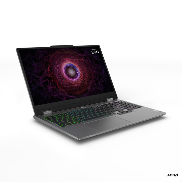 Лаптоп Lenovo LOQ 15ARP9, AMD Ryzen 7 7435HS , 15.6" FHD IPS 300nits Anti-glare, 100% sRGB, 144Hz, G-SYNC, 24GB RAM, 512GB SSD, NVIDIA GeForce RTX 4050 6GB GDDR6 - 83JC00CNBM
