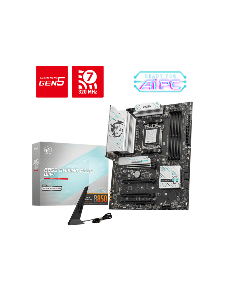 Дънна платка MSI B850 GAMING PLUS WIFI, AM5 - 911-7E56-001