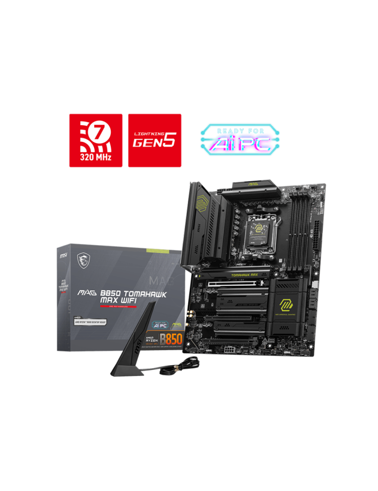 Дънна платка MSI MAG B850 TOMAHAWK MAX WIFI, AM5 - 911-7E62-002