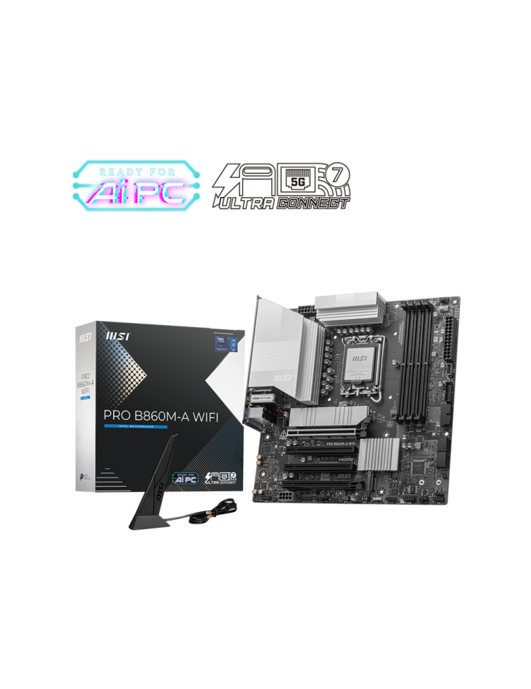 Дънна платка MSI PRO B860M-A WIFI, LGA1851 - 911-7E42-002