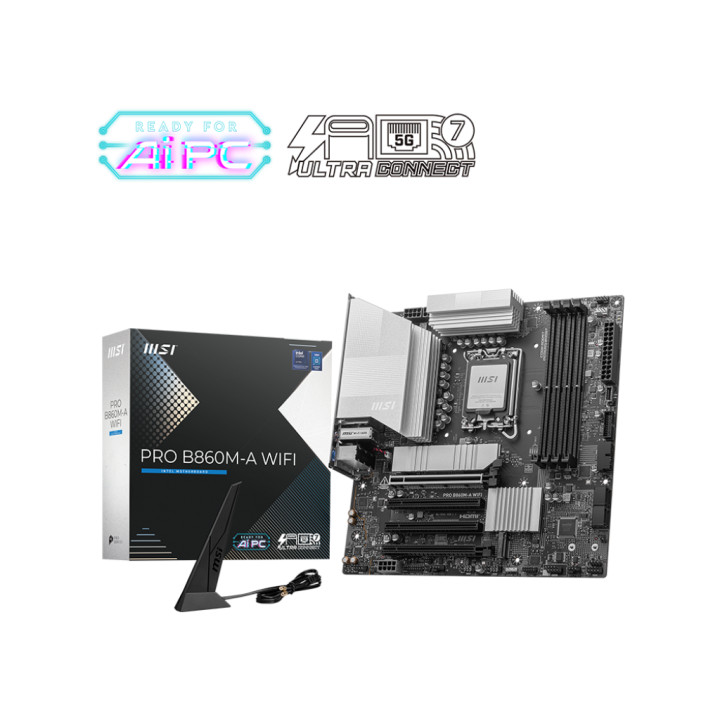 Дънна платка MSI PRO B860M-A WIFI, LGA1851 - 911-7E42-002