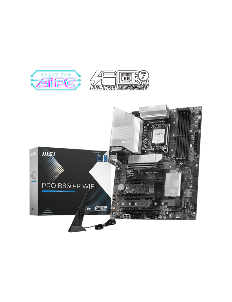 Дънна платка MSI PRO B860-P WIFI, LGA1851 - 911-7E41-001