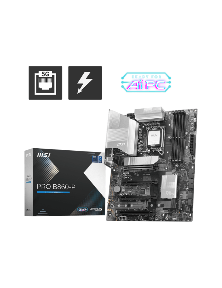 Дънна платка MSI PRO B860-P, LGA1851 - 911-7E41-002