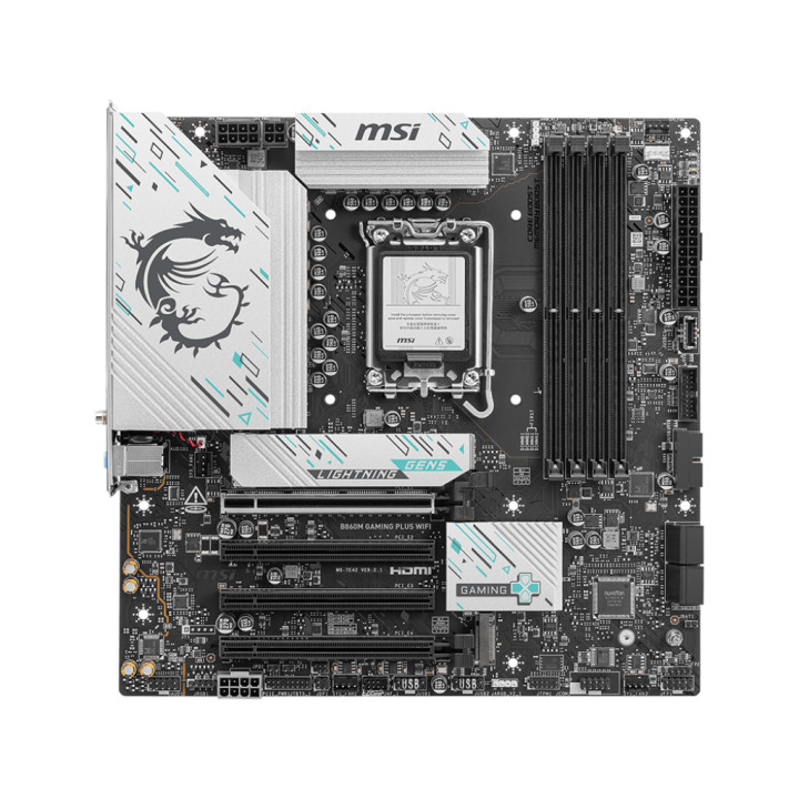Дънна платка MSI B860M GAMING PLUS WIFI, LGA1851 - 911-7E42-003