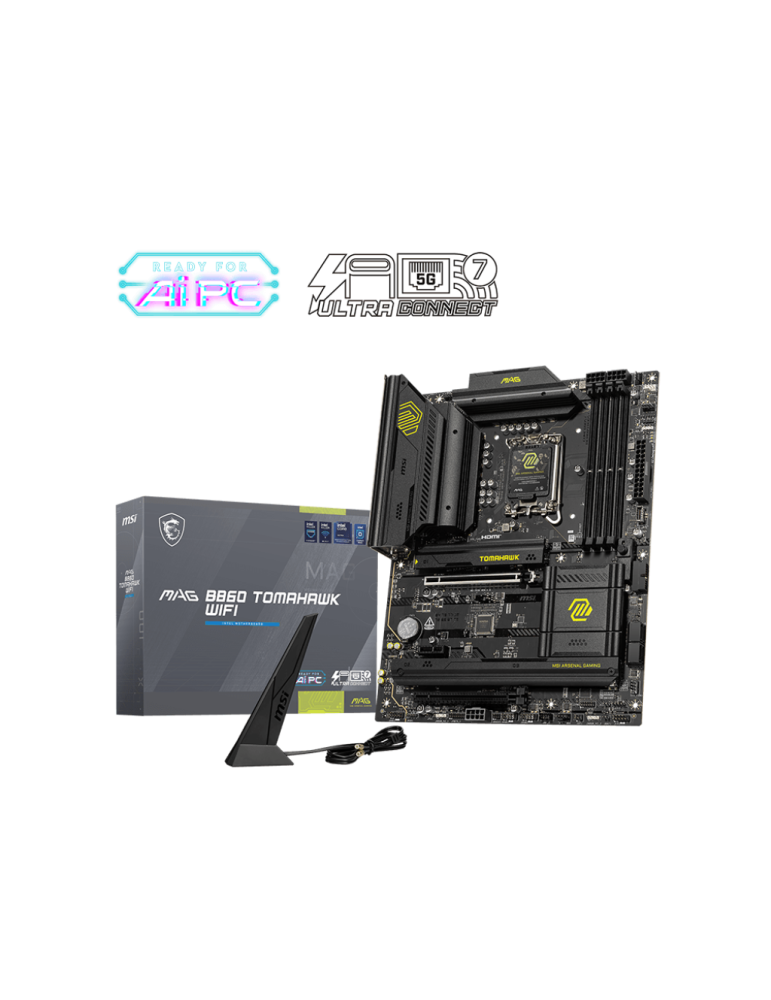 Дънна платка MSI MAG B860 TOMAHAWK WIFI, LGA1851 - 911-7E39-001