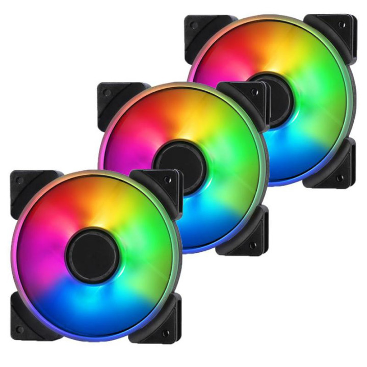 Комплект вентилатори Fractal Design 120mm Prisma AL-12 RGB PWM 3P - FD-FAN-PRI-AL12-PWM-3P