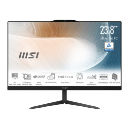 All in One компютър MSI MODERN AM242, 23.8" Flat IPS FHD, Intel Core 3 100U, 8GB DDR5 RAM, 256GB SSD, Intel Iris Xe Graphics  - 9S6-AE0721-1221