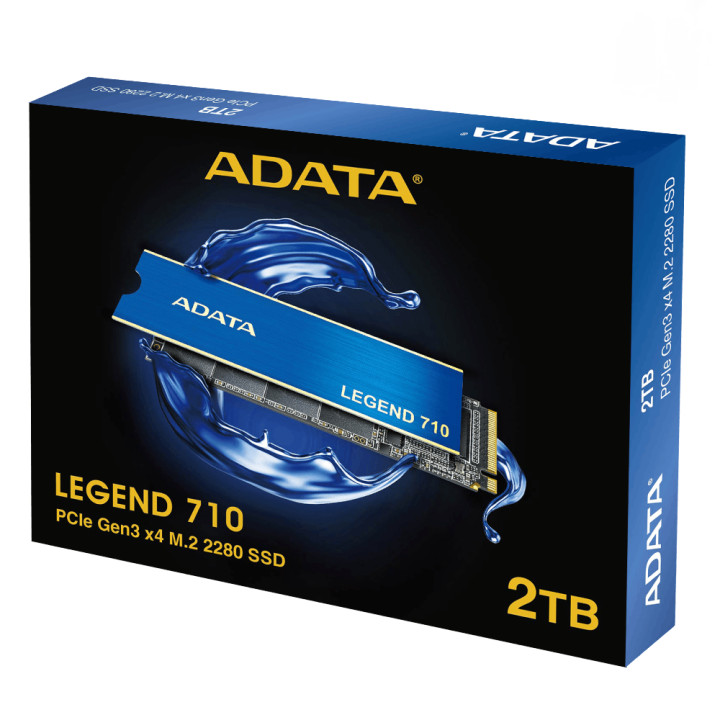 SSD диск Adata 2TB LEGEND 710 PCIe Gen3 x4, NVMe 1.4, up to 2,400/1,800MB - ALEG-710-2TCS