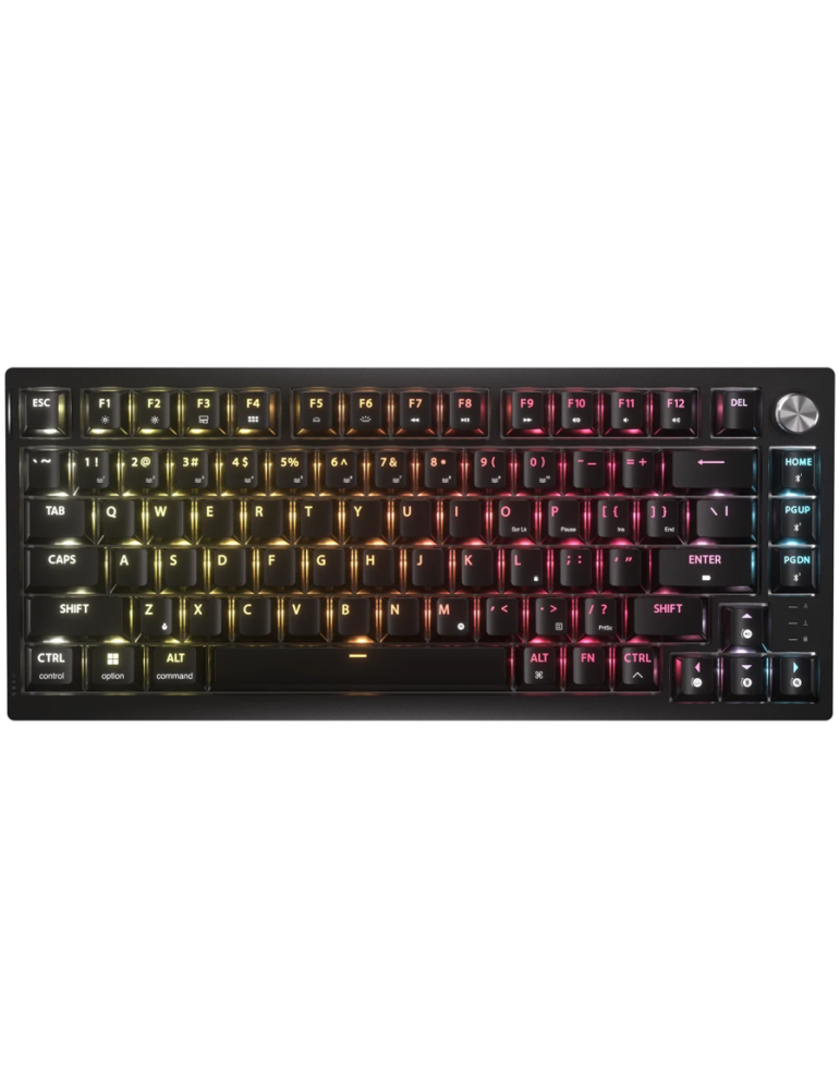 Безжична механична геймърска клавиатура Corsair K65 PLUS WIRELESS TACTILE 75% RGB - CH-91D441F-NA