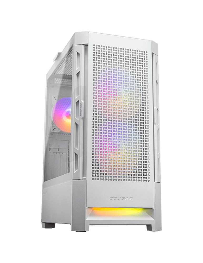 Кутия за компютър Cougar Duoface RGB White, 2 x 140mm & 1x 120mm ARGB Fans - CGR-5ZD1W-RGB