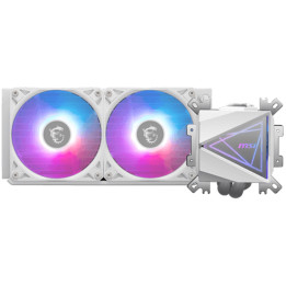 Водно охлаждане за процесор MSI MAG CORELIQUID I240 WHITE 2x 120mm ARGB Fans, LGA1851/AM5