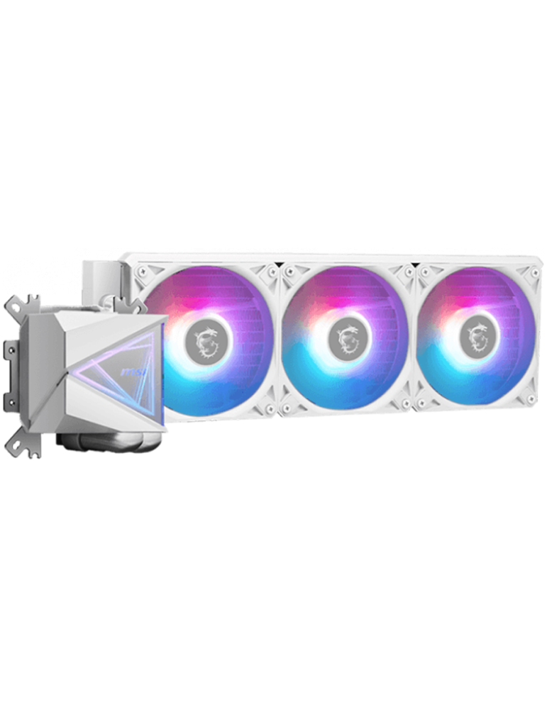 Водно охлаждане за процесор MSI MAG CORELIQUID I360 WHITE, 3x 120mm ARGB Fans, LGA1851/AM5