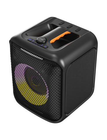 Преносима Bluetooth Party Колонка F&D PA100, 40W RMS, Subwoofer 5.25" 2x2"Tweeter, BT 5.0/USB/AUX, RGB, дистанционно управление, микрофон