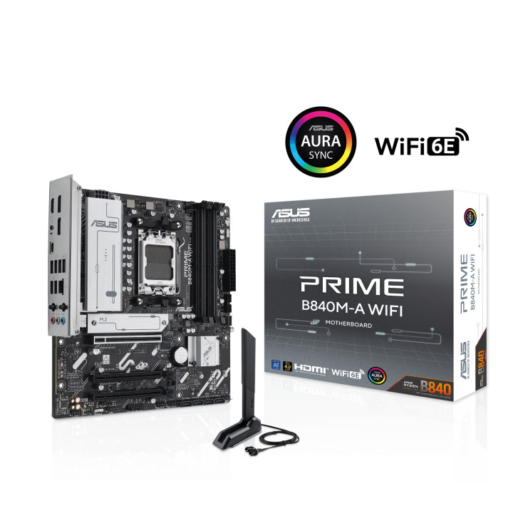 Дънна платка Asus PRIME B840M-A WIFI 6E, AM5 - 90MB1J20-M0EAY0