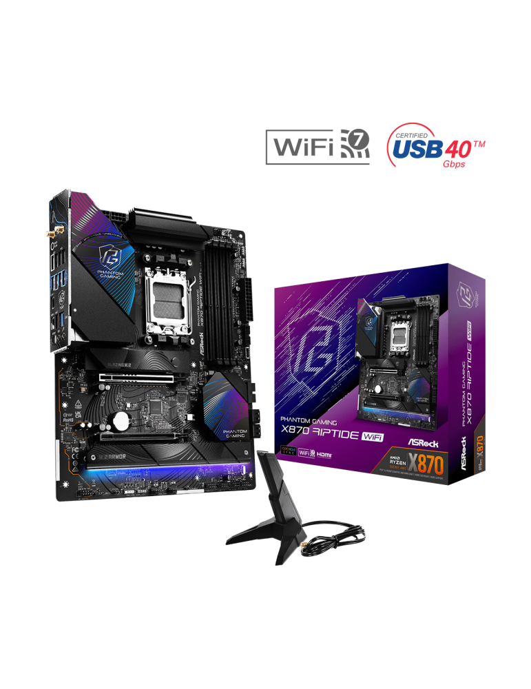 Дънна платка AsRock X870 RIPTIDE WIFI, AM5