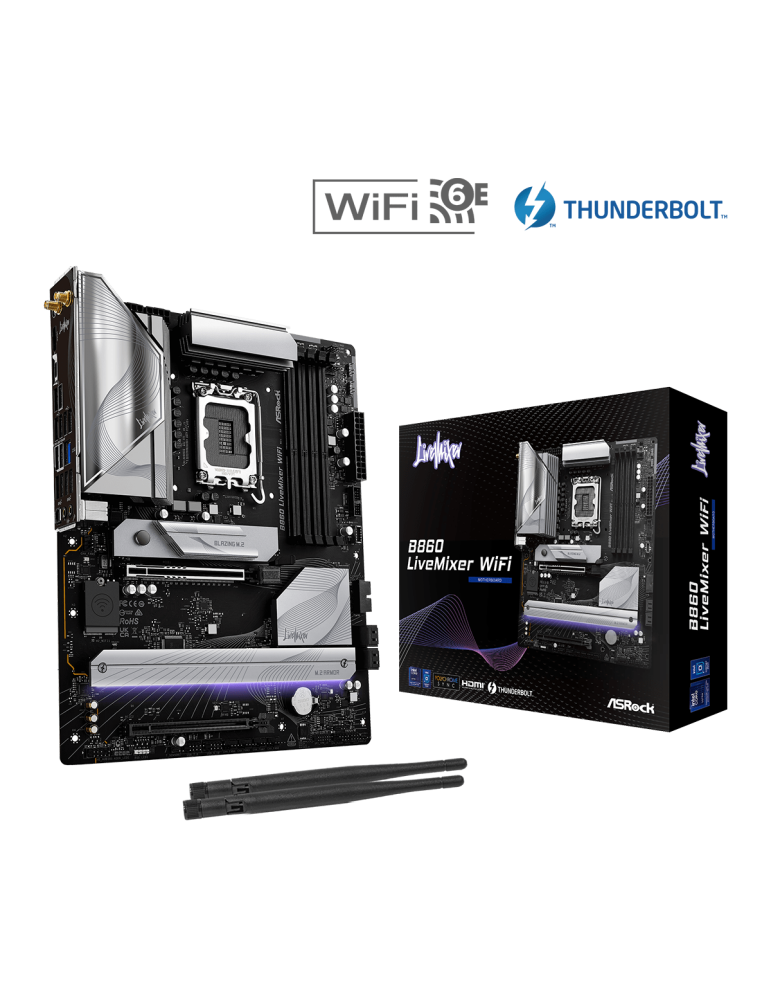 Дънна платка AsRock B860 LiveMixer WIFI 6E, LGA1851