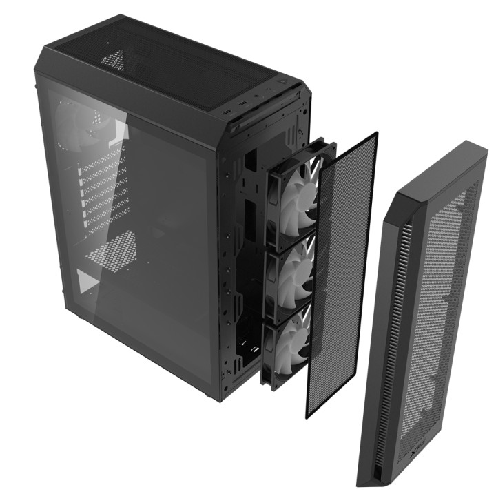 Кутия за компютър Adata XPG VALOR AIR PLUS MT BLACK - VALORAIRPLUSMTA-BKCWW
