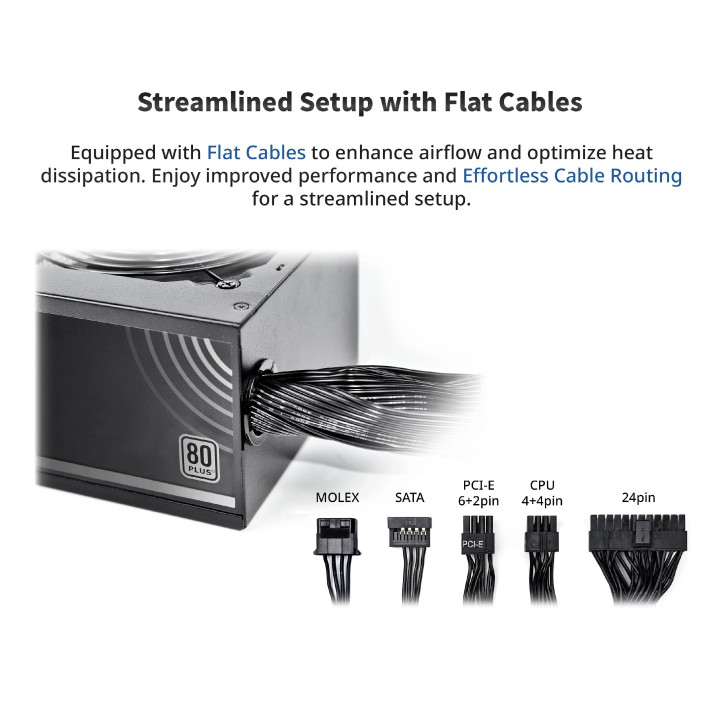 Захранване Montech 650W APX, 80 Plus White - MONTECH-APX-650