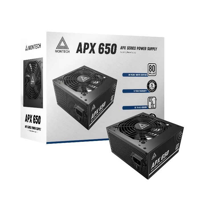 Захранване Montech 650W APX, 80 Plus White - MONTECH-APX-650