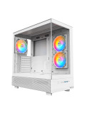 Кутия за компютър Montech XR (W), ATX, 3 x 120 mm ARGB Fans, USB-C, White - MONTECH-XR-W