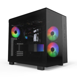 Кутия за компютър Montech KING 65 Pro, Dual Chamber Mid-tower Case, 3 ARGB Fans, Black - MONTECH-KING-65-PRO-B