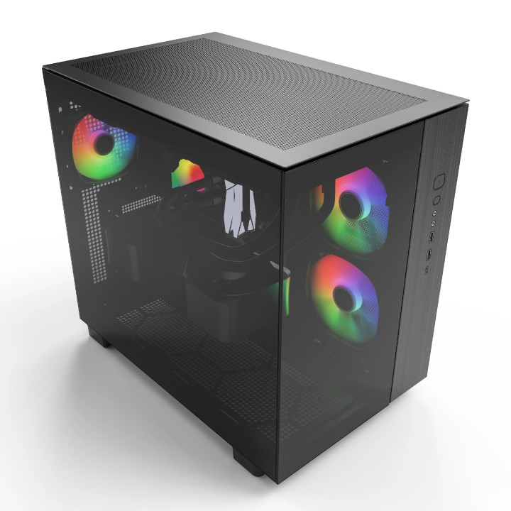 Кутия за компютър Montech KING 65 Pro, Dual Chamber Mid-tower Case, 3 ARGB Fans, Black - MONTECH-KING-65-PRO-B